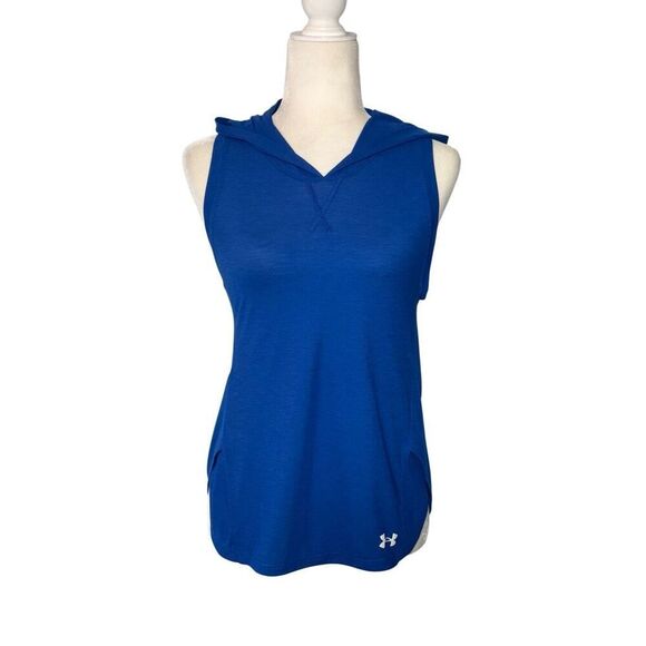 Under Armour Tops - Under Armour Breathe sleeveless hoodie in royal blue - XS